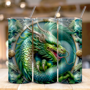 Green Dragon Tumbler Wrap