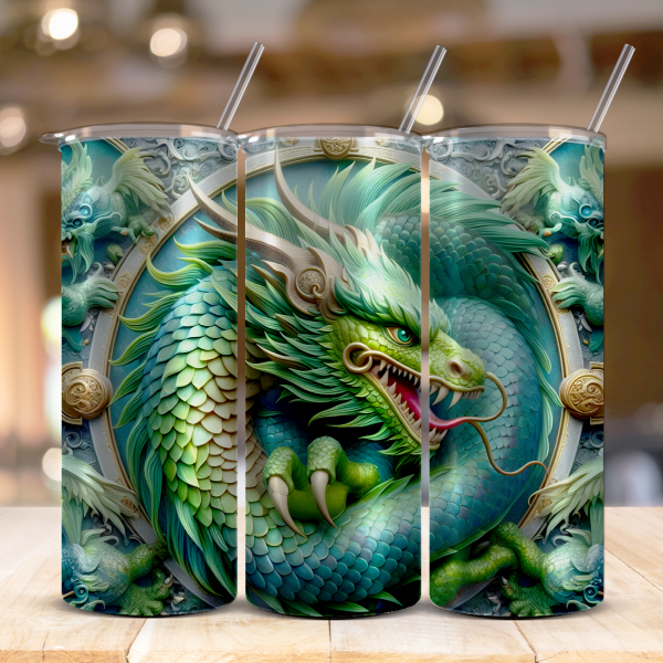 Green Dragon Tumbler Wrap